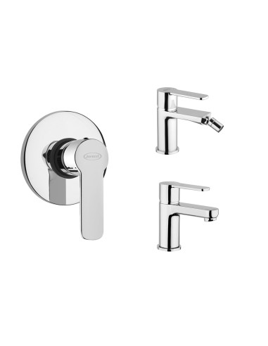 Set Miscelatore Lavabo - Bidet - Incasso Doccia | Jacuzzi Rubinetteria Eolo Set Rubinetteria Bagno