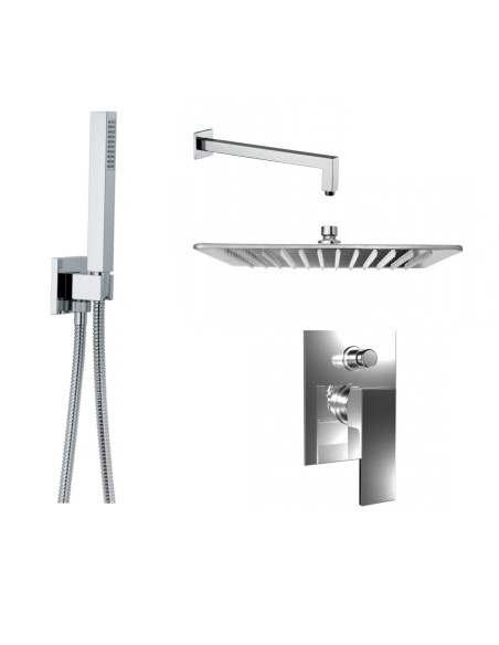 Set Doccia Acciao Inox 4 Pz Quadro | Bongio Set Doccia