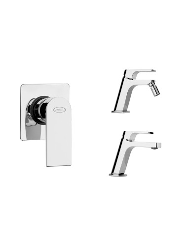Set Miscelatore Lavabo - Bidet - Incasso Doccia | Jacuzzi Rubinetteria Twilight Set Rubinetteria Bagno