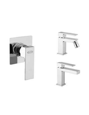 Set Miscelatore Lavabo - Bidet - Incasso Doccia | Jacuzzi Rubinetteria Twinkle Set Rubinetteria Bagno