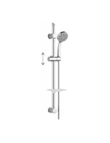 Set Saliscendi Doccia con Portasapone 5 Getti in Acciaio Inox | Osb Saliscendi