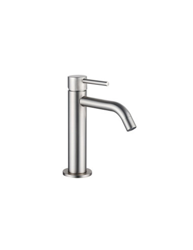 Miscelatore Lavabo Nikel Spazzolato con Scarico Click Clack Incluso | Orta Rubinetteria Lavabo Bagno