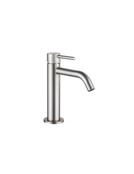 Miscelatore Lavabo Nikel Spazzolato con Scarico Click Clack Incluso | Orta Rubinetteria Lavabo Bagno
