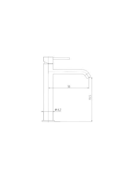 Miscelatore Lavabo Alto Nero Opaco con Scarico Click Clack Incluso | Orta Rubinetteria Lavabo Bagno