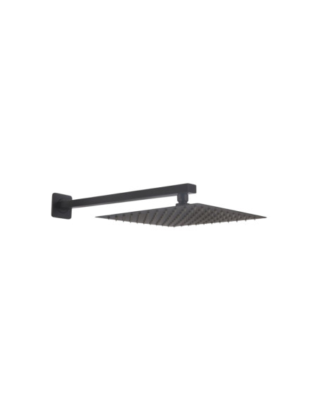 Set Doccia Acciaio Inox Quadro Nero Opaco 25 x 25 cm | Positano Set Doccia