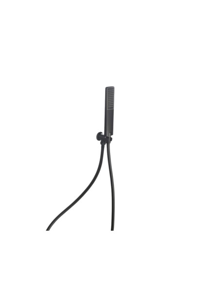 Set Doccia Acciaio Inox Quadro Nero Opaco 25 x 25 cm | Positano Set Doccia