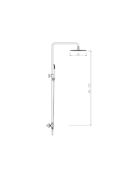 Colonna Doccia in Acciaio Inox con Deviatore Soffione Ø 25 cm | Pastorale Colonna Doccia