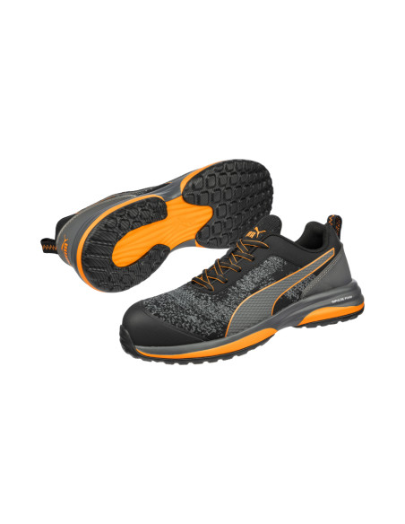 Scarpa Antinfortunistica S1P ESD Nero Arancio | Puma Safety Charge Low Scarpe da Lavoro
