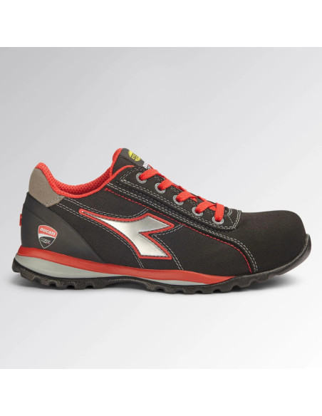 Scarpa Antinfortunistica S3S Nero/Rosso | Diadora Glove Low Ducati Monster Scarpe da Lavoro