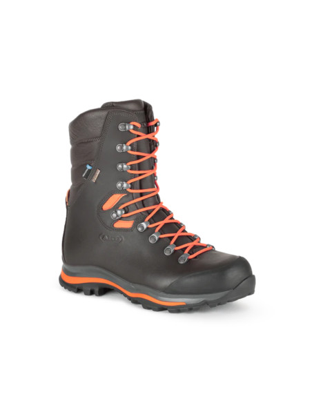 Scarponi da Caccia Impermeabili con Suola Vibram Marrone-Arancio Fluo | Aku Riserva Hi 200 Gtx Scarpe da Trekking