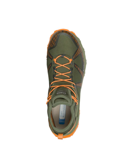 Scarponi da Trekking Impermeabili con Suola Vibram Verde Militare-Arancio | Aku Flyrock Mid Scarpe da Trekking