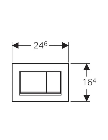 Placca di Comando Cromo Opaco Smaltato/Cromo Lucido – Doppio Pulsante Elegante ed Efficiente | Geberit Sigma20 Placche di Comand