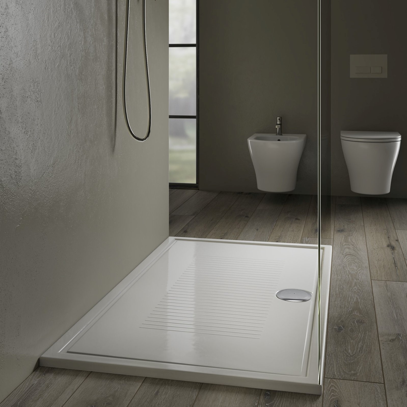 Piatto Doccia 70x120 Ceramica Bianco | Lucido LIF H3