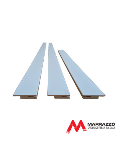 Kit di Compensazione Bianco Liscio 220 x 3 cm Spessore 12 mm Accessori Porte & Portoncini