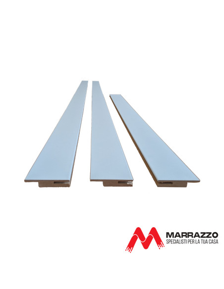 Kit di Compensazione Bianco Liscio 220 x 3 cm Spessore 12 mm Accessori Porte & Portoncini