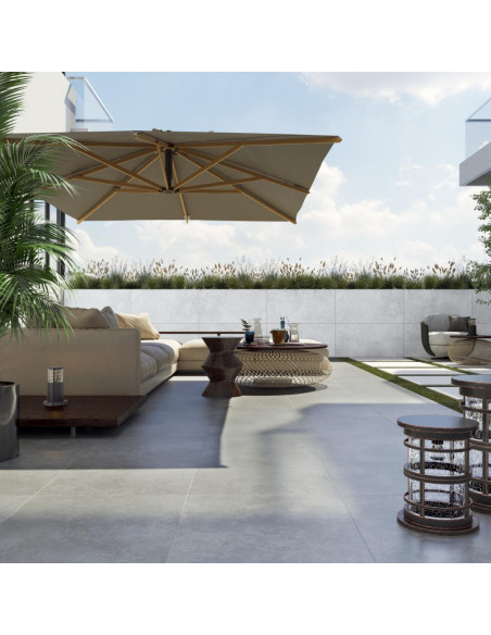 Pavimento Gres Porcellanato da Esterno in R11 Effetto Cemento 60x60 cm Rettificato | Pamesa Koncept Argent Pavimenti in Gres Por