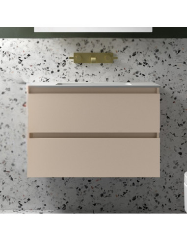 Mobile da Bagno Sospeso 80 cm Lavabo Incluso Macchiato | Salgar Spirit Mobili Sospesi