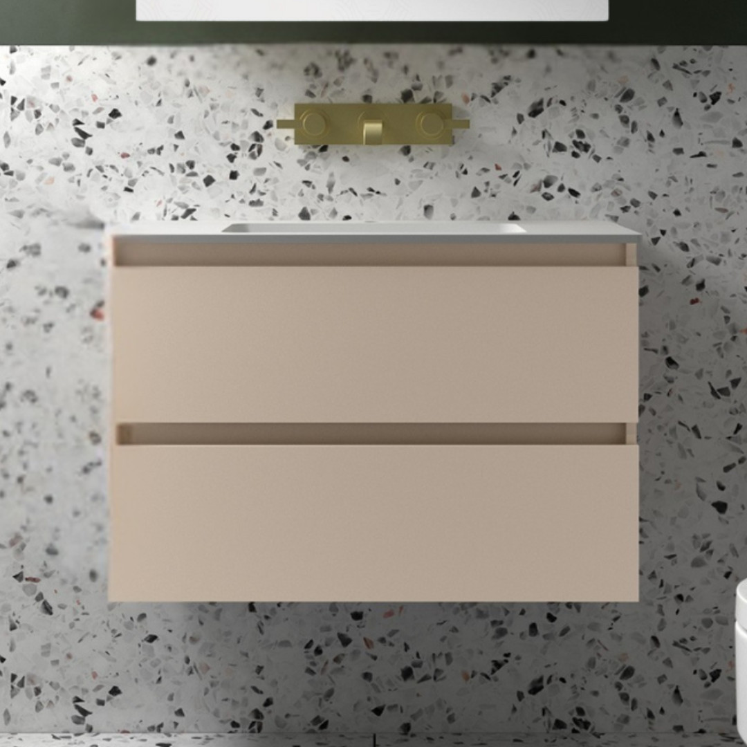 Mobile da Bagno Sospeso 80 cm Lavabo Incluso Macchiato | Salgar Spirit
