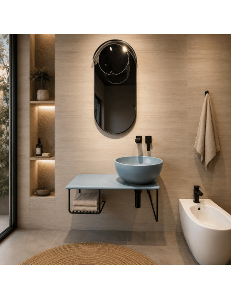 Composizione da Bagno Sospeso Bluette | Globo Opi Tile Arredo Composizione per Bagno