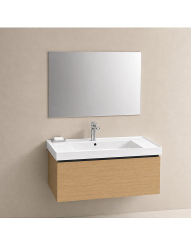 Composizione da Bagno Sospeso 120 cm Sablè Naturale Lavabo ad Una Vasca | Geromin Vera Plus
