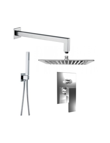 Set Doccia 25x25 cm Acciao Inox 4 Pz Quadro | Bongio Set Doccia