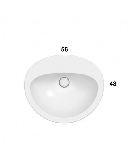 Lavabo Semi Incasso | Globo Minori 56.48 Incasso