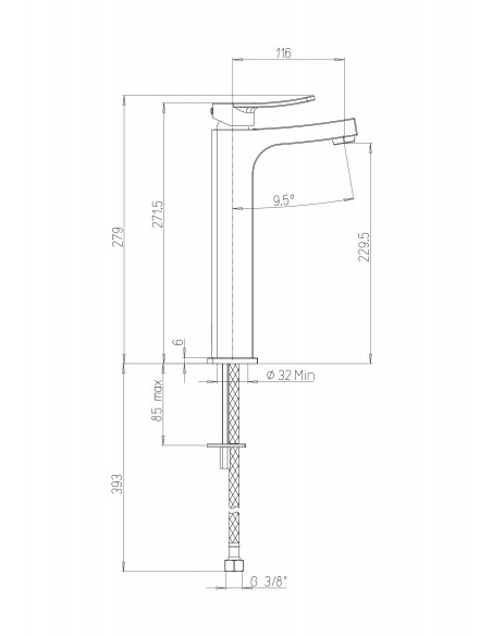 Miscelatore Lavabo Alto | Jacuzzi Rubinetteria Tank Rubinetteria Lavabo Bagno