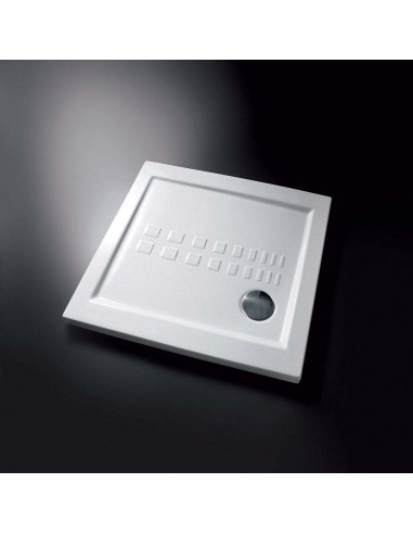 Piatto Doccia 90x90 Ceramica H 5,5 Antiscivolo Bianco Lucido | Ceramica Althea ITO Piatti Doccia Quadrati