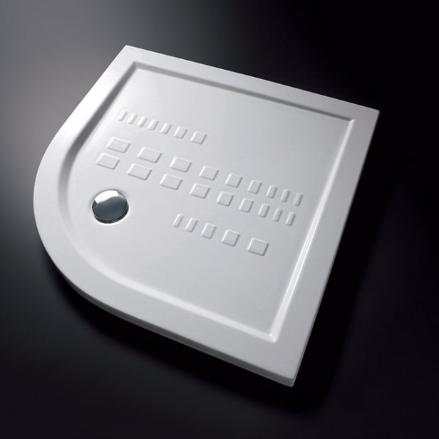 Piatto Doccia 90x90 Circolare Ceramica H 5,5 Antiscivolo Bianco Lucido | Ceramica Althea ITO