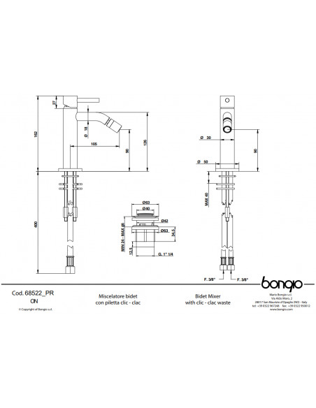 Miscelatore Bidet | Bongio On Rubinetteria Bidet Bagno