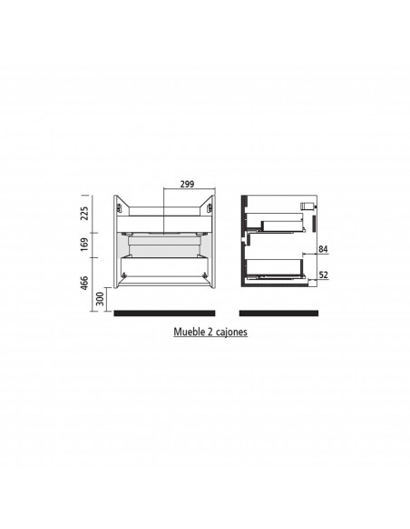 Mobile Bagno Sospeso 80 cm Lavabo Incluso Rovere Eternity | Salgar Noja Mobili Sospesi
