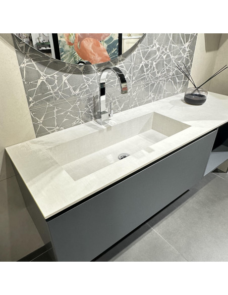 Composizione da Bagno Sospeso 146 cm  Bromo Opaco | Compab B-Go 022 Composizione per Bagno