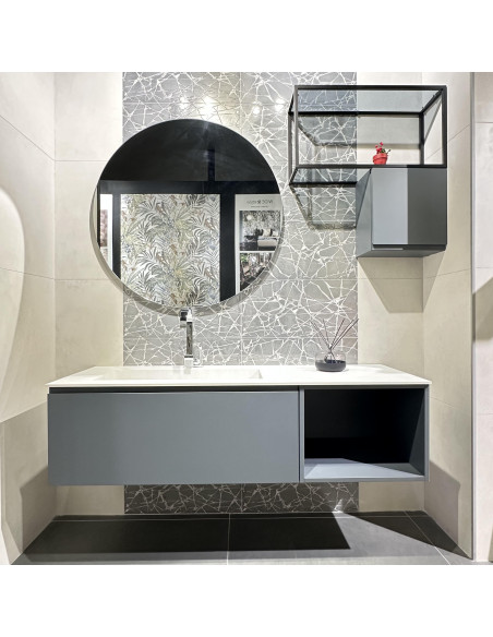 Composizione da Bagno Sospeso 146 cm  Bromo Opaco | Compab B-Go 022 Composizione per Bagno