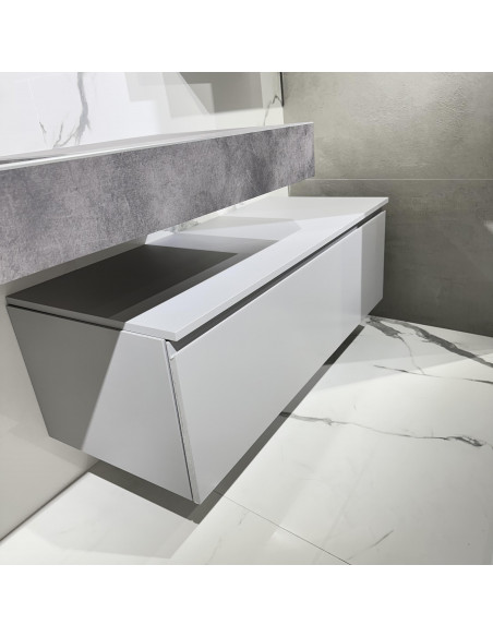 Composizione da Bagno Sospesa Grigio Manhattan | Compab B-Go 022 Composizione per Bagno