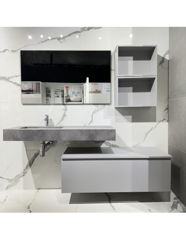 Composizione da Bagno Sospesa Grigio Manhattan | Compab B-Go 022 Composizione per Bagno