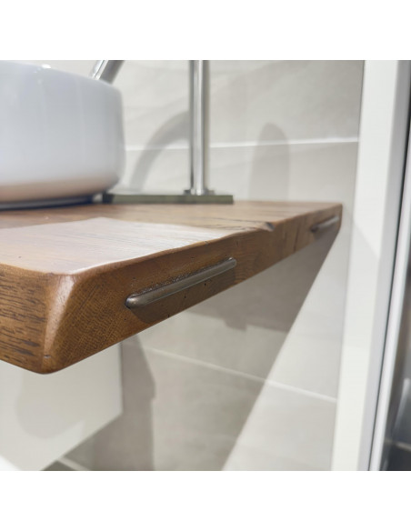 Composizione da Bagno Sospeso con Top 140 cm Rovere Bollito | Compab Jacana Composizione per Bagno