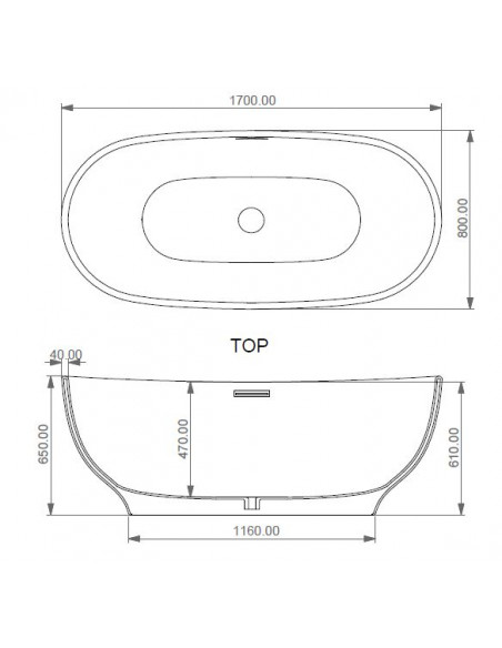 Vasca da Bagno FreeStanding 170x80 cm | GSG Moon Vasche da Bagno