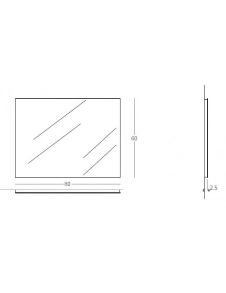 Specchio da Bagno Reversibile 60x80 | PG M016.C Specchiere