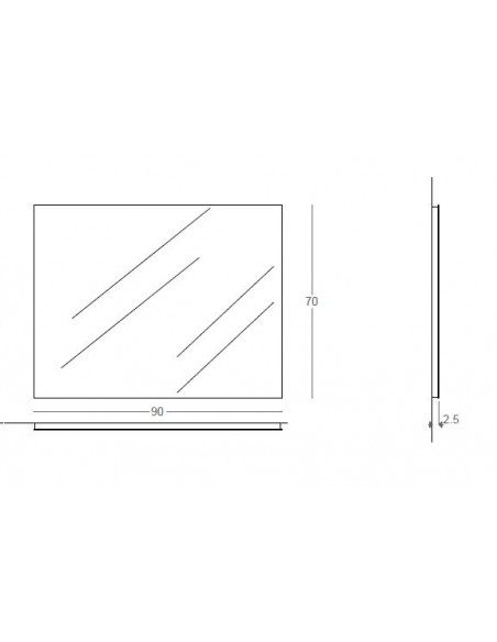 Specchio da Bagno Reversibile 70x90 | PG M016.G Specchiere