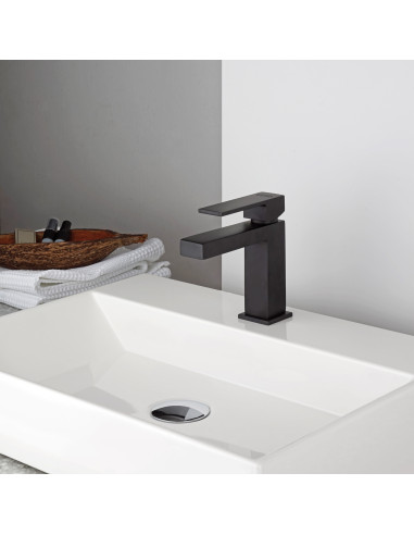 Miscelatore Lavabo Nero Opaco | Jacuzzi Rubinetteria Twinkle Yo Rubinetteria Lavabo Bagno