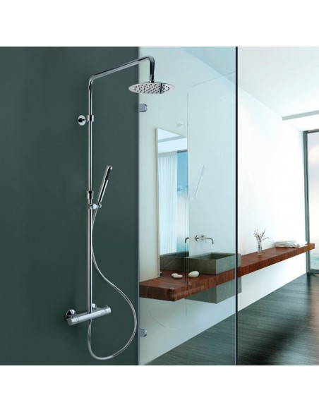 Colonna Doccia Con Miscelatore Termostatico Ø 25 cm | Jacuzzi Rubinetteria Sunset Colonna Doccia