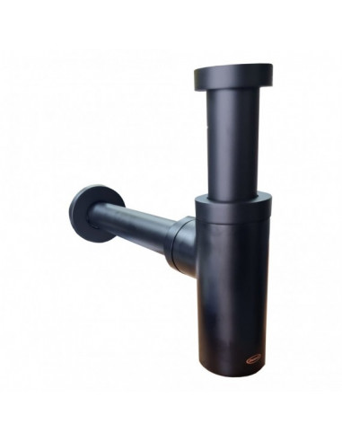 Sifone Alto Nero Lavabo Tondo | Jacuzzi Rubinetteria Pilette e Sifoni
