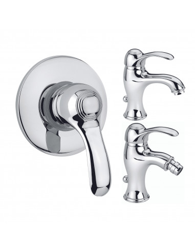 Set Miscelatore Lavabo - Bidet - Incasso Doccia | Emmevi Harmony Set Rubinetteria Bagno