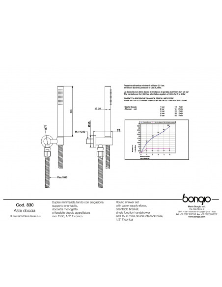 Set Doccia Acciaio Inox 4 Pz Rotondo | Bongio Set Doccia