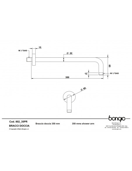 Set Doccia Acciaio Inox 4 Pz Rotondo | Bongio Set Doccia