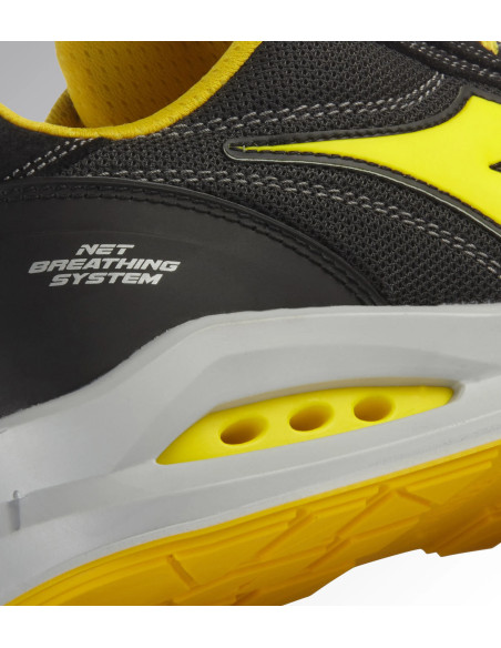 Scarpa Antinfortunistica S1P Nero/Giallo | Diadora Run Net Airbox Low Scarpe da Lavoro