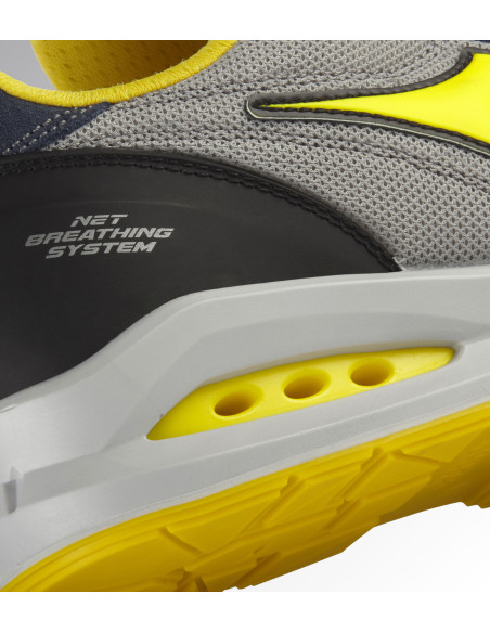 Scarpa Antinfortunistica S1P Blu/Grigio/Giallo | Diadora Run Net Airbox Scarpe da Lavoro