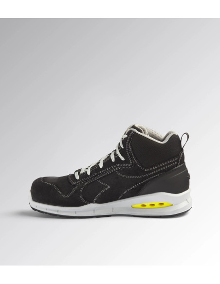 Scarpa Antinfortunistica S3 Nero/Giallo | Diadora Run Net Airbox Mid Scarpe da Lavoro
