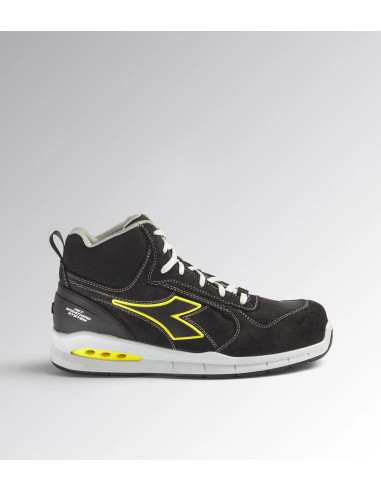Scarpa Antinfortunistica S3 Nero/Giallo | Diadora Run Net Airbox Mid Scarpe da Lavoro