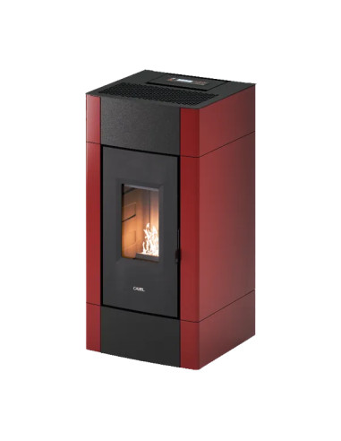 Stufa a Pellet Ventilata | Cadel Cristal 9 Rosso Stufe a Pellet